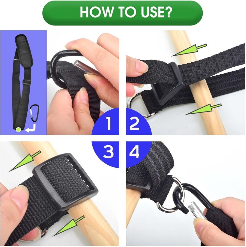 CONLI Padded String Trimmer Strap with Non-Slip Shaft Clamp, Shoulder Strap for Weed Trimmer and Weed Eater Shoulder Strap Compatible with Leaf Blowers - Image 5